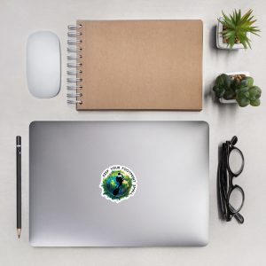 blasenfreie aufkleber keep your footprint small